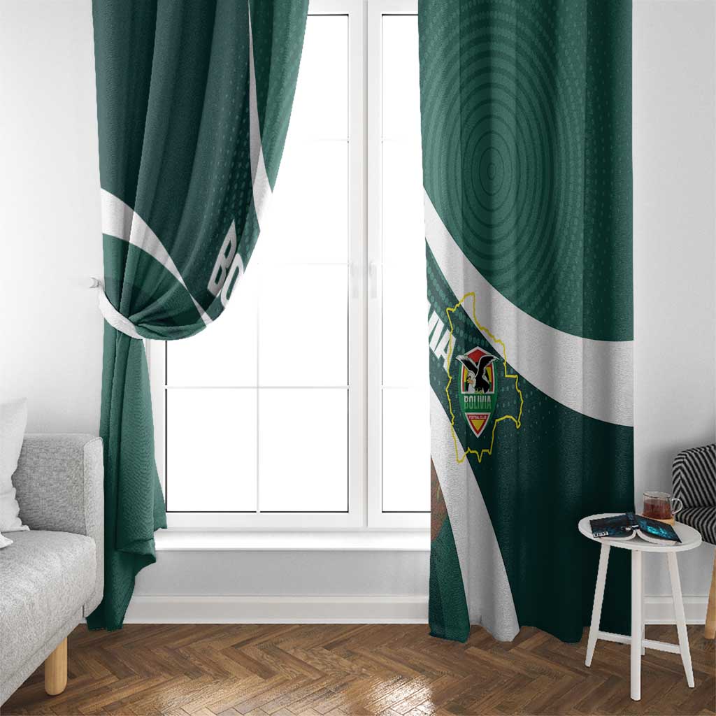 Bolivia Football Window Curtain La Verde Sporty Curves Style - Wonder Print Shop