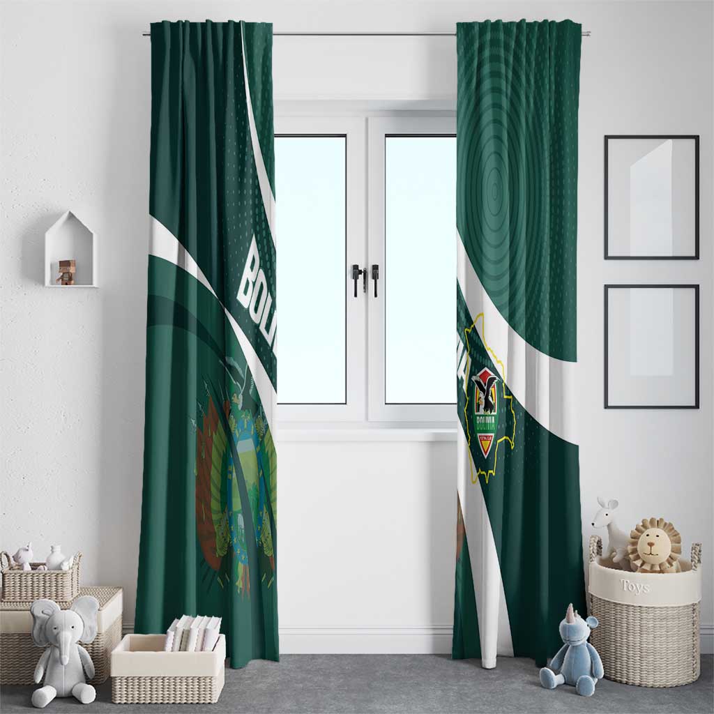 Bolivia Football Window Curtain La Verde Sporty Curves Style - Wonder Print Shop
