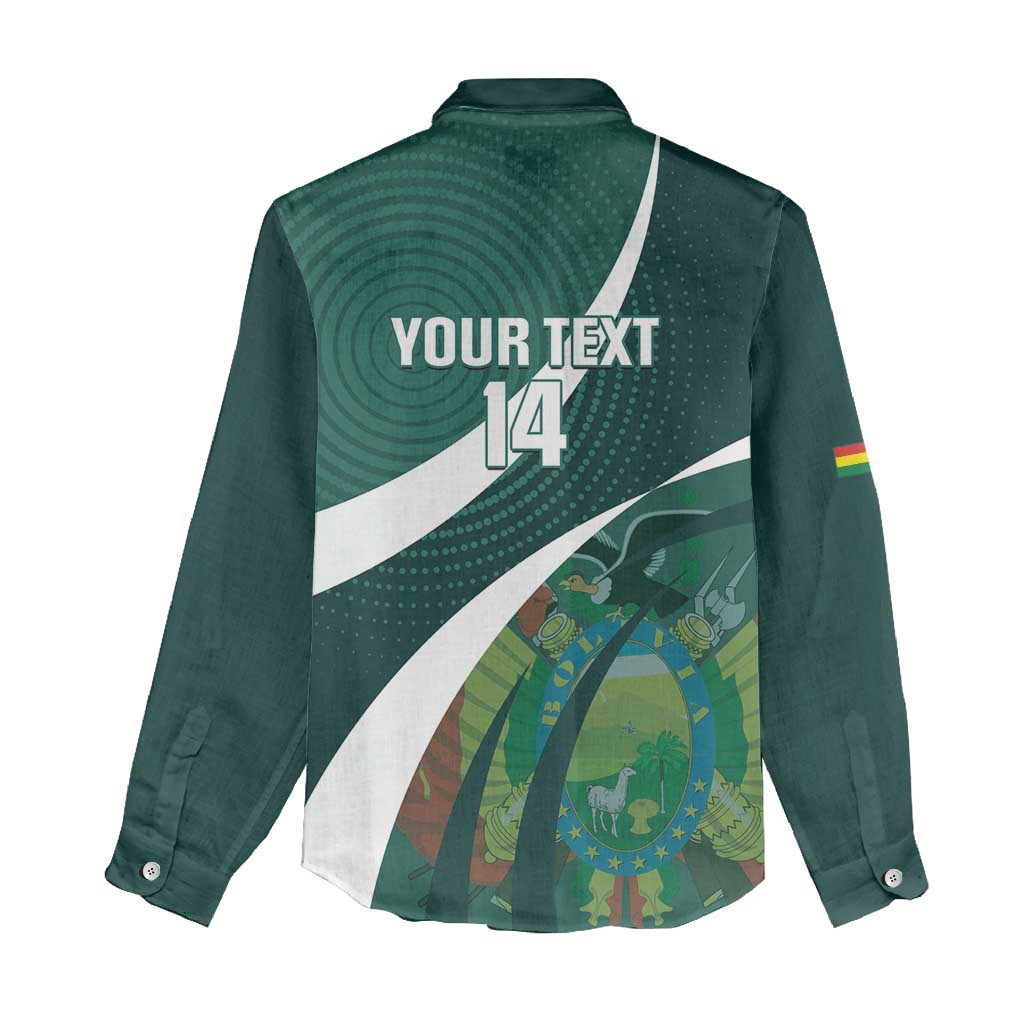Custom Bolivia Football Women Casual Shirt La Verde Sporty Curves Style - Wonder Print Shop