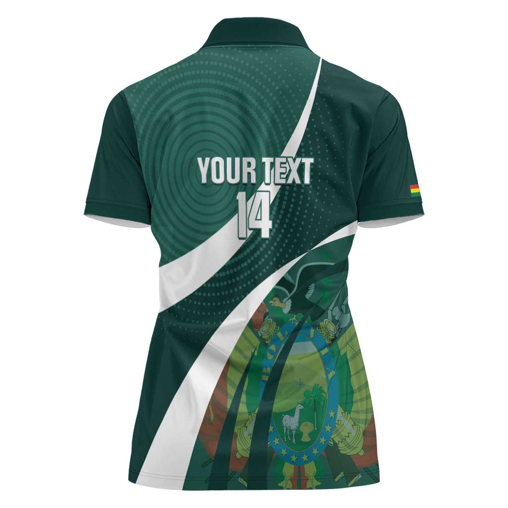Custom Bolivia Football Women Polo Shirt La Verde Sporty Curves Style - Wonder Print Shop