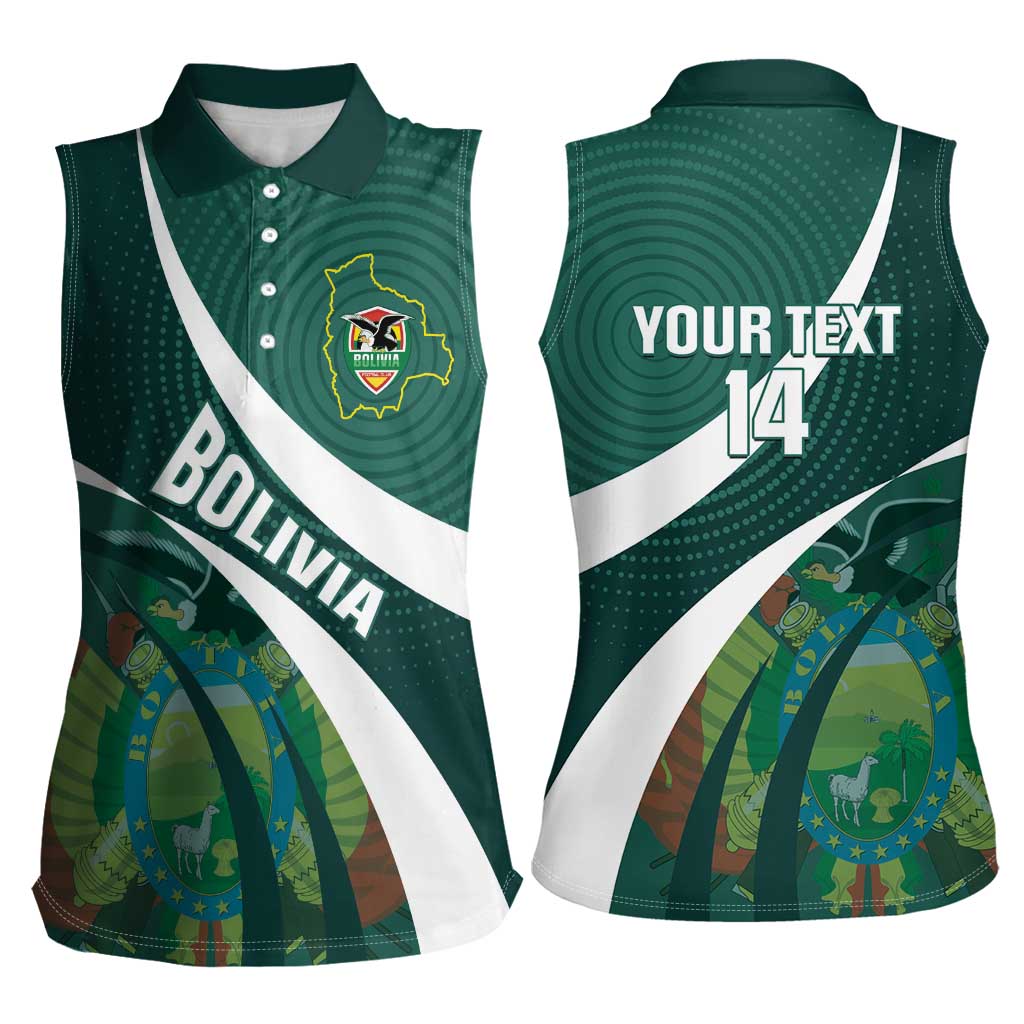 Custom Bolivia Football Women Sleeveless Polo Shirt La Verde Sporty Curves Style - Wonder Print Shop