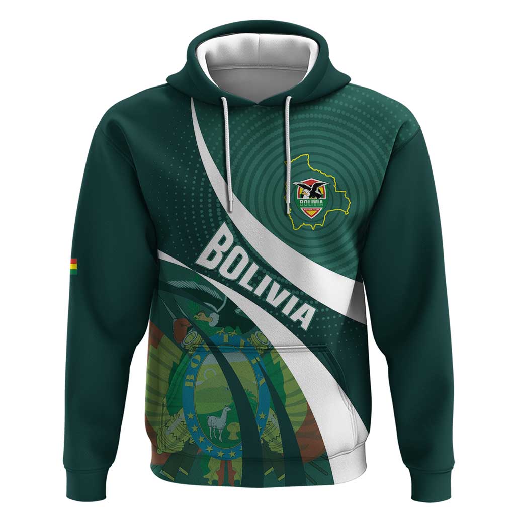 Custom Bolivia Football Zip Hoodie La Verde Sporty Curves Style - Wonder Print Shop