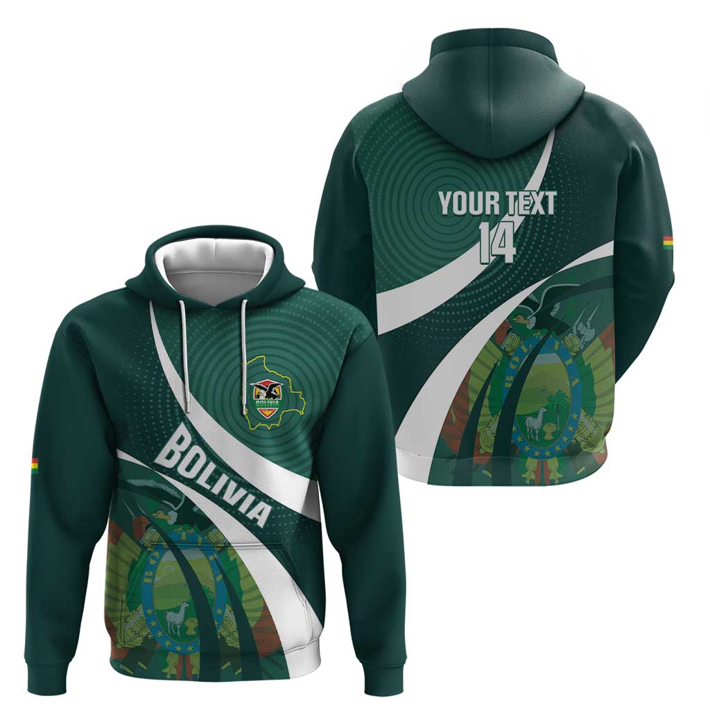 Custom Bolivia Football Zip Hoodie La Verde Sporty Curves Style - Wonder Print Shop
