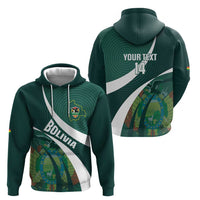 Custom Bolivia Football Zip Hoodie La Verde Sporty Curves Style - Wonder Print Shop