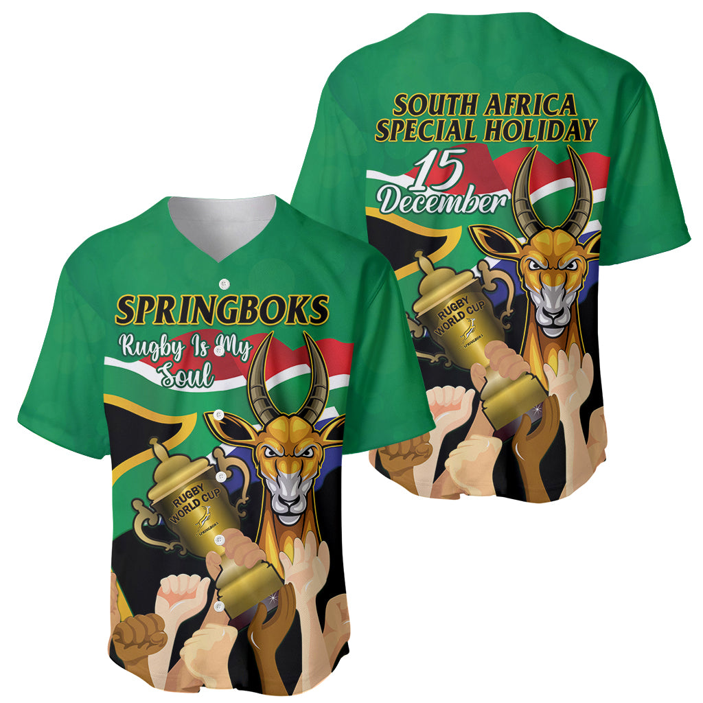 South Africa Special Holiday Baseball Jersey Springboks Champions Celebration Rugby Is My Soul - Wonder Print Shop