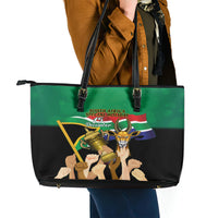 South Africa Special Holiday Leather Tote Bag Springboks Champions Celebration Rugby Is My Soul - Wonder Print Shop