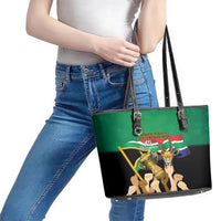South Africa Special Holiday Leather Tote Bag Springboks Champions Celebration Rugby Is My Soul - Wonder Print Shop