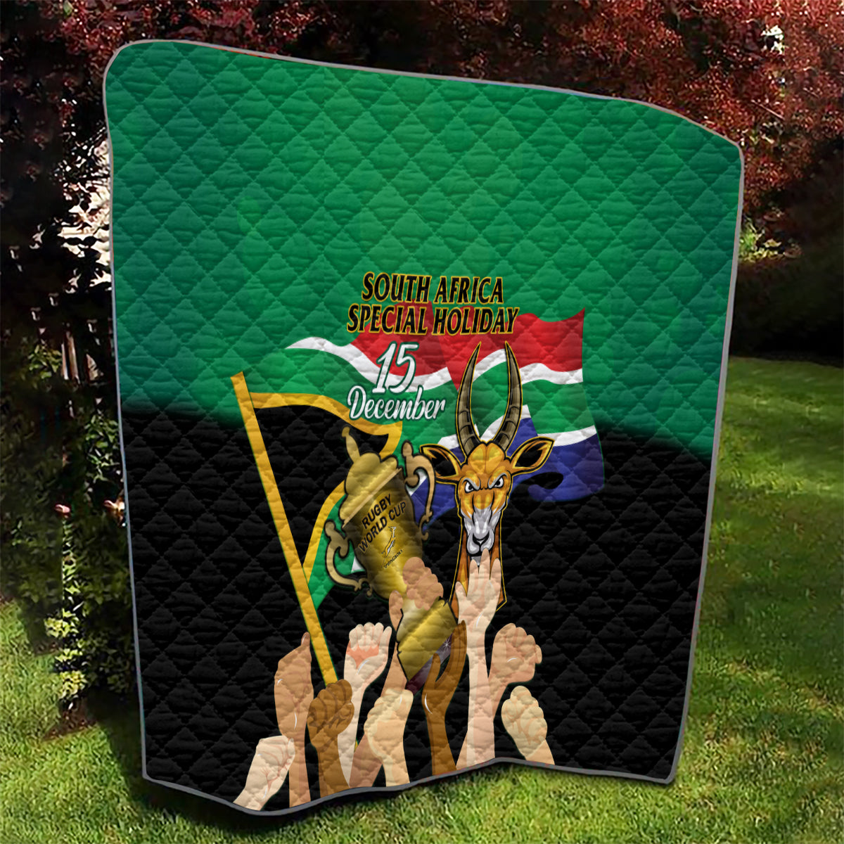 South Africa Special Holiday Quilt Springboks Champions Celebration Rugby Is My Soul - Wonder Print Shop