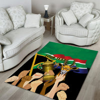 Personalised South Africa Special Holiday Area Rug Springboks Champions Celebration Rugby Is My Soul - Wonder Print Shop