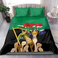 Personalised South Africa Special Holiday Bedding Set Springboks Champions Celebration Rugby Is My Soul - Wonder Print Shop