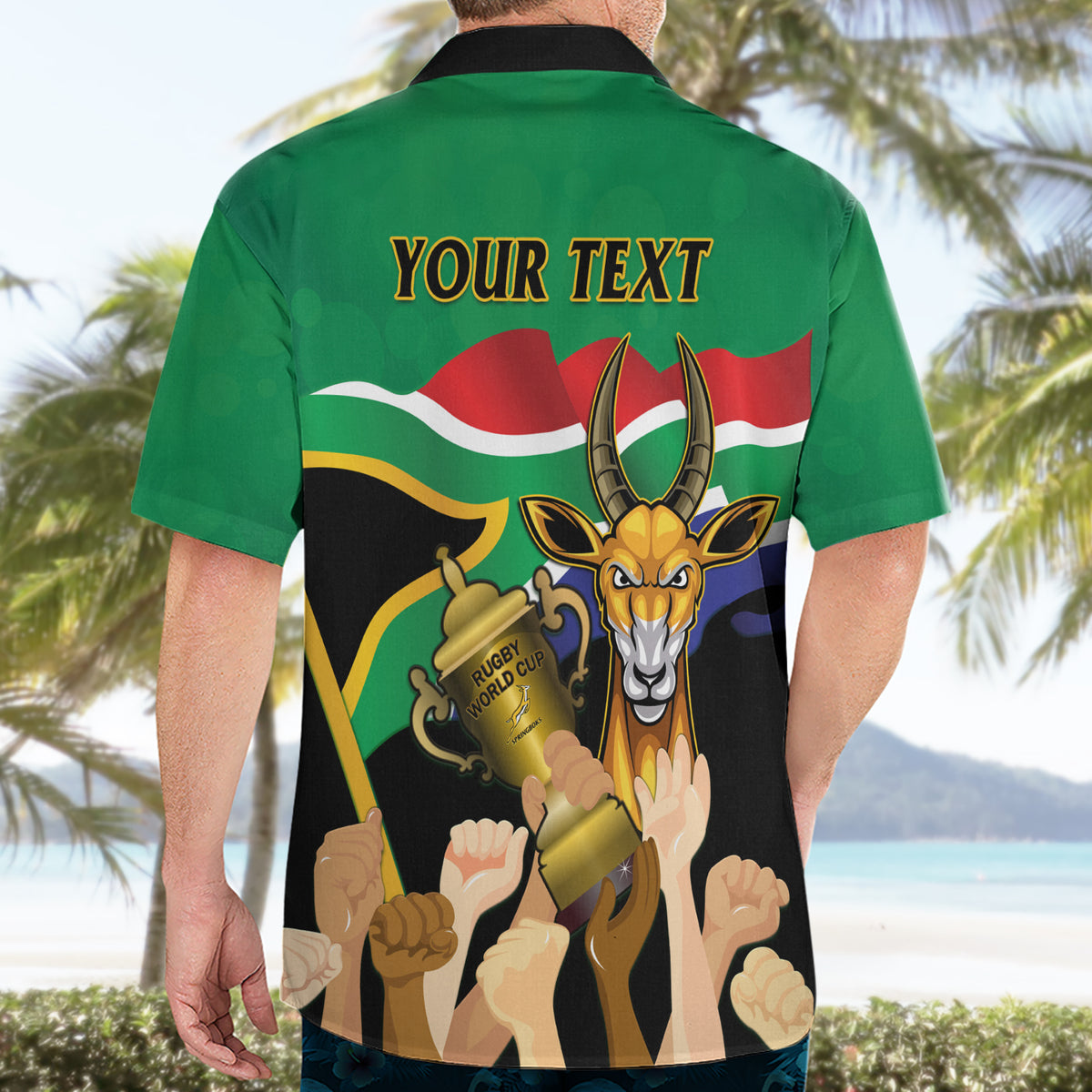 Personalised South Africa Special Holiday Hawaiian Shirt Springboks Champions Celebration Rugby Is My Soul - Wonder Print Shop