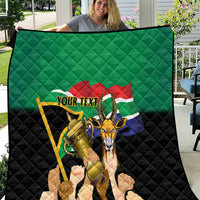 Personalised South Africa Special Holiday Quilt Springboks Champions Celebration Rugby Is My Soul - Wonder Print Shop