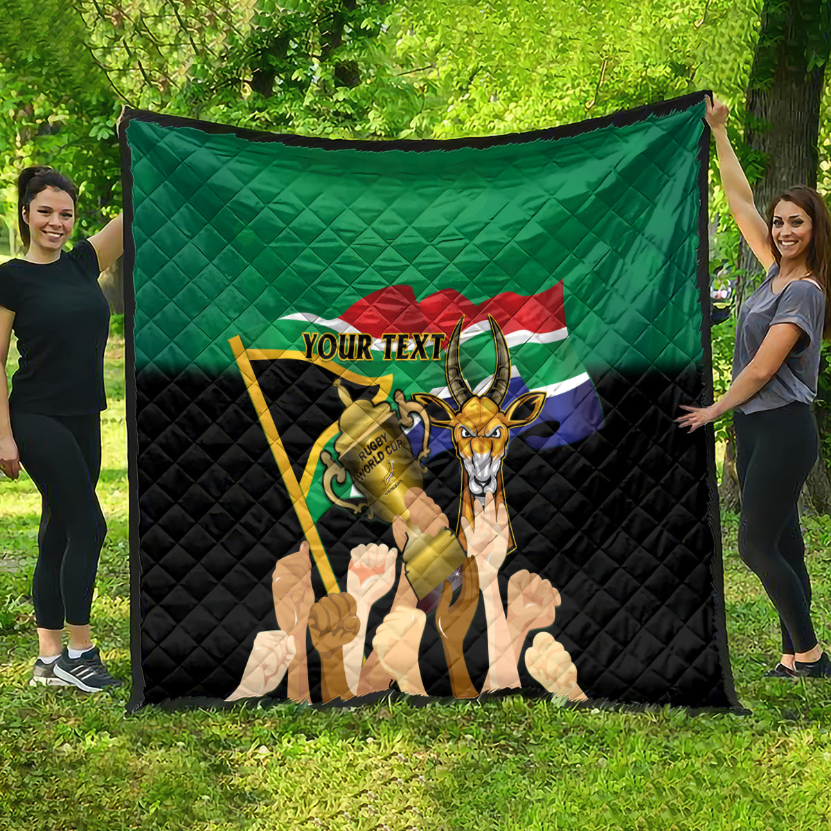 Personalised South Africa Special Holiday Quilt Springboks Champions Celebration Rugby Is My Soul - Wonder Print Shop
