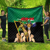 Personalised South Africa Special Holiday Quilt Springboks Champions Celebration Rugby Is My Soul - Wonder Print Shop