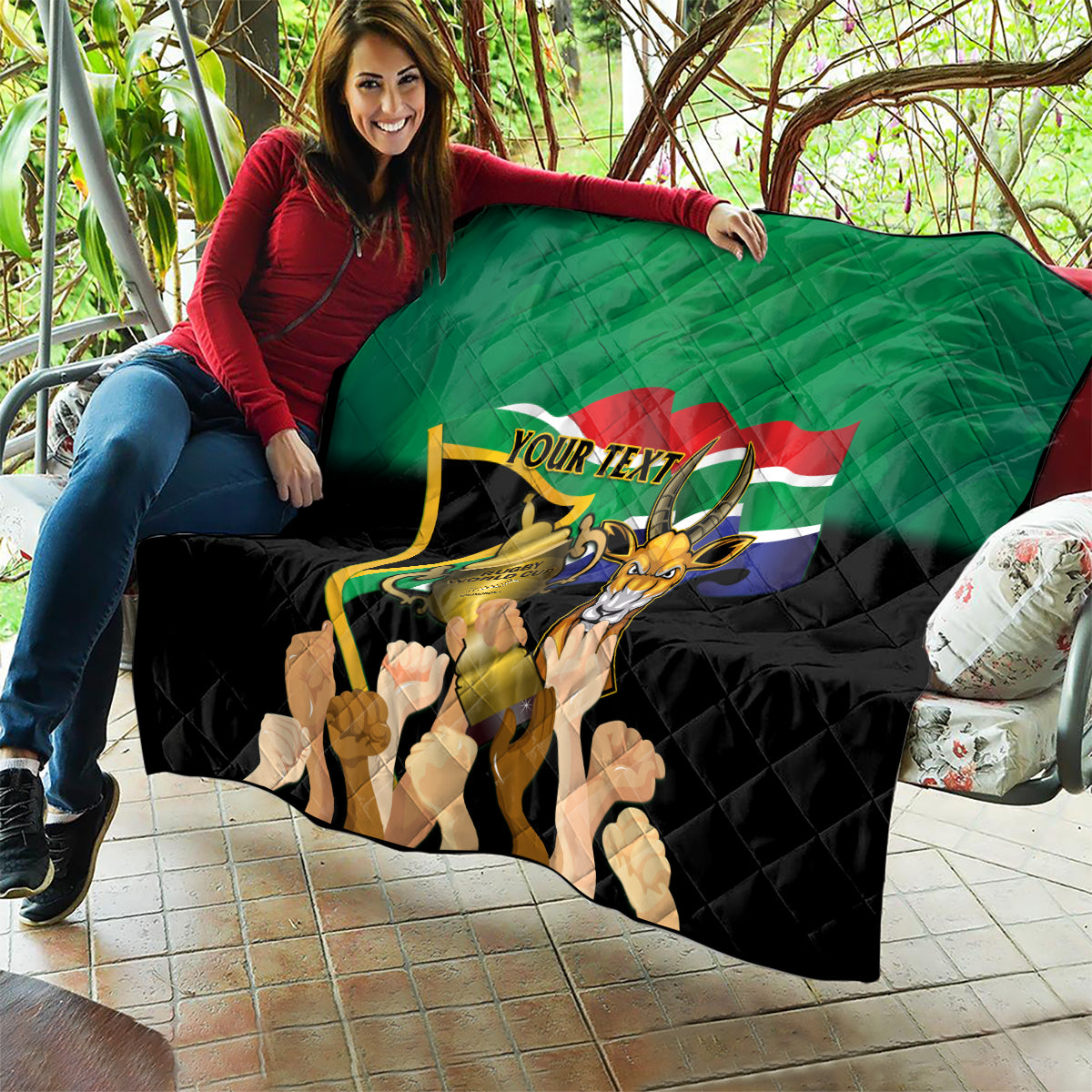 Personalised South Africa Special Holiday Quilt Springboks Champions Celebration Rugby Is My Soul - Wonder Print Shop