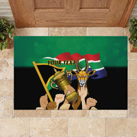 Personalised South Africa Special Holiday Rubber Doormat Springboks Champions Celebration Rugby Is My Soul - Wonder Print Shop