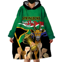 Personalised South Africa Special Holiday Wearable Blanket Hoodie Springboks Champions Celebration Rugby Is My Soul - Wonder Print Shop