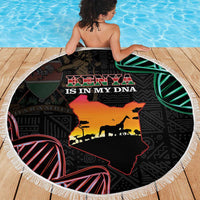 Kenya Is In My DNA Beach Blanket Kenyan Map Happy Jamhuri Day - Wonder Print Shop
