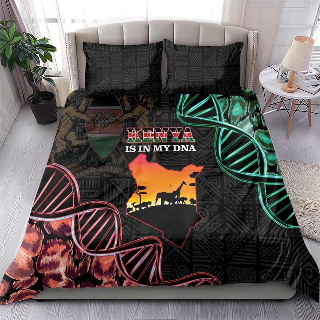 Kenya Is In My DNA Bedding Set Kenyan Map Happy Jamhuri Day - Wonder Print Shop
