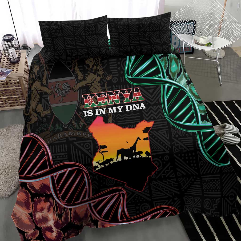 Kenya Is In My DNA Bedding Set Kenyan Map Happy Jamhuri Day - Wonder Print Shop