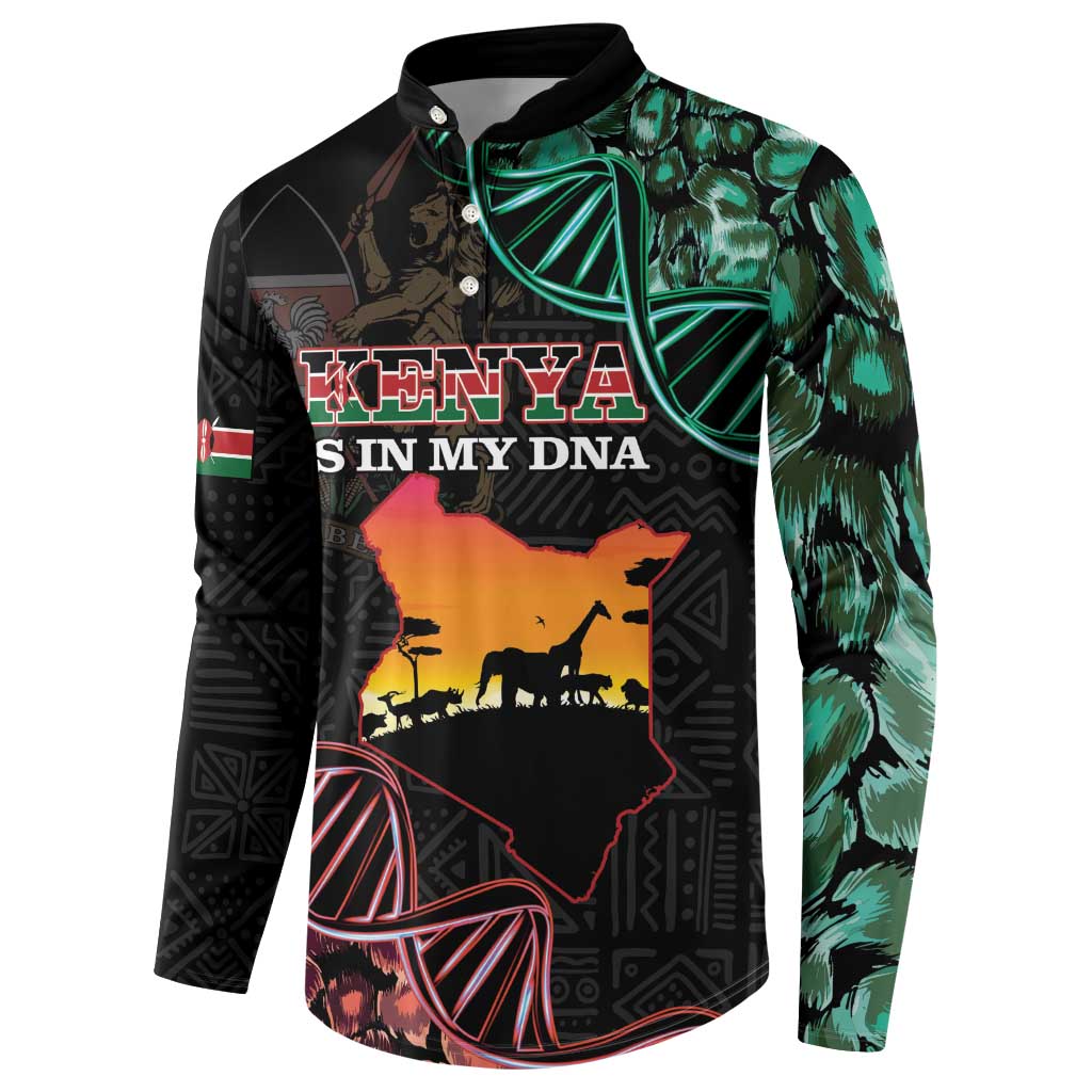 Kenya Is In My DNA Button Sweatshirt Kenyan Map Happy Jamhuri Day - Wonder Print Shop