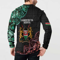 Kenya Is In My DNA Button Sweatshirt Kenyan Map Happy Jamhuri Day - Wonder Print Shop
