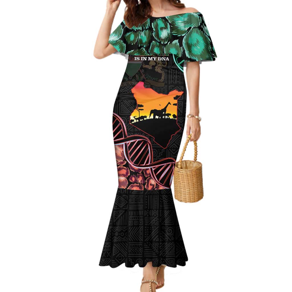 Kenya Is In My DNA Family Matching Mermaid Dress and Hawaiian Shirt Kenyan Map Happy Jamhuri Day - Wonder Print Shop