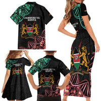 Kenya Is In My DNA Family Matching Short Sleeve Bodycon Dress and Hawaiian Shirt Kenyan Map Happy Jamhuri Day - Wonder Print Shop