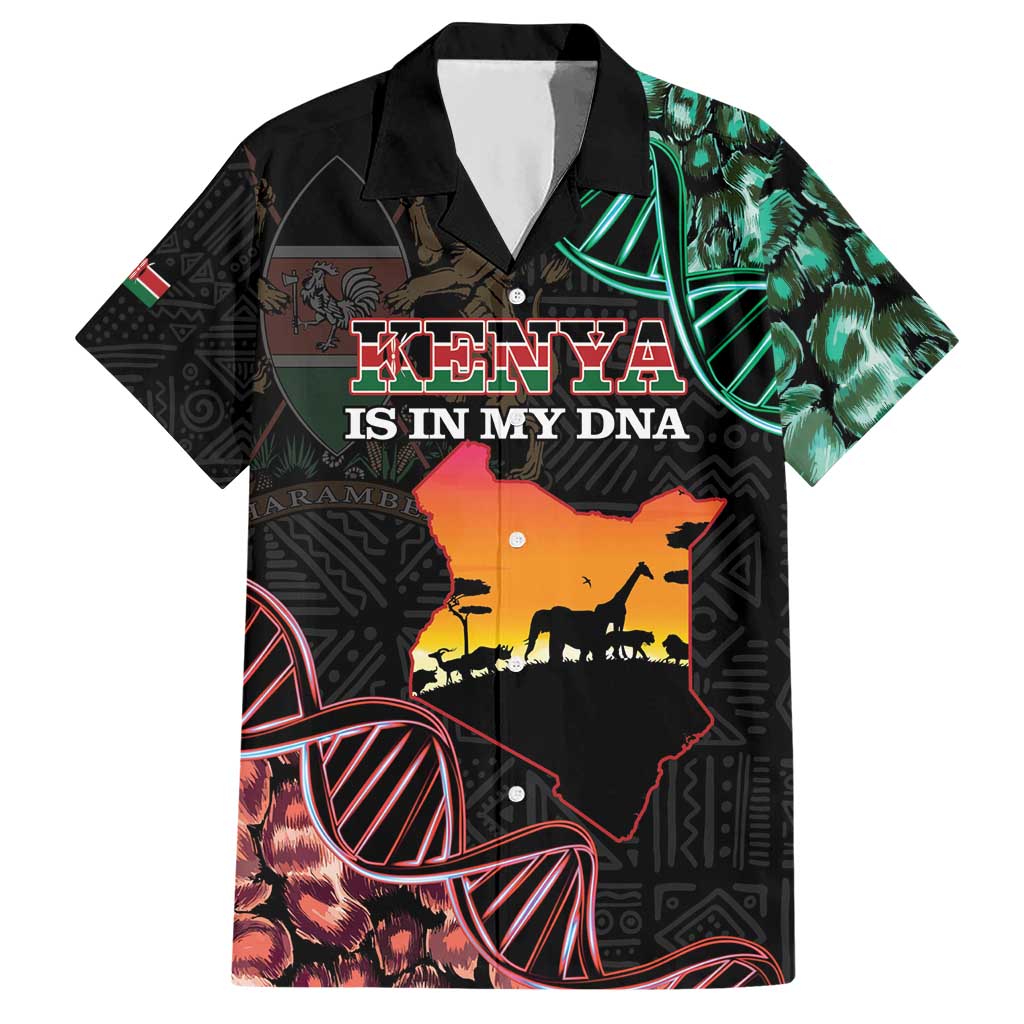 Kenya Is In My DNA Hawaiian Shirt Kenyan Map Happy Jamhuri Day - Wonder Print Shop