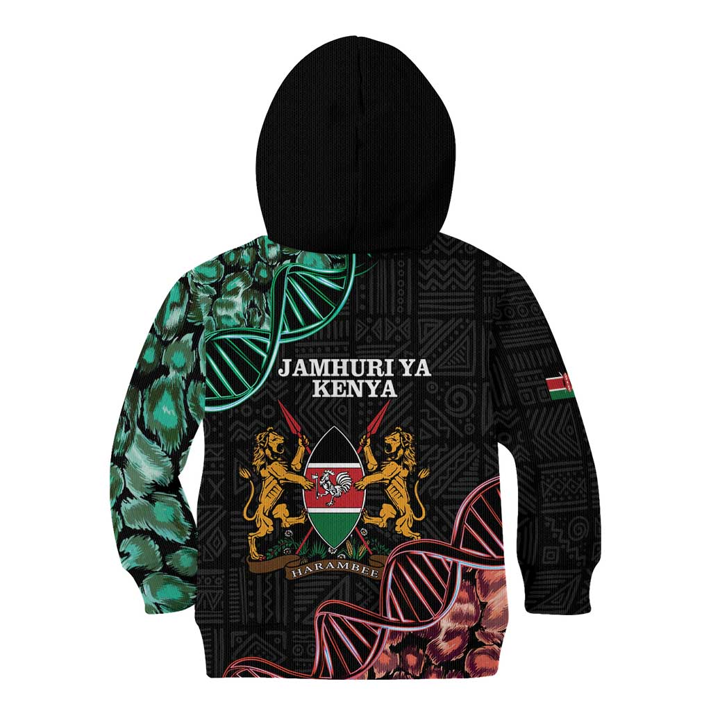 Kenya Is In My DNA Kid Hoodie Kenyan Map Happy Jamhuri Day - Wonder Print Shop