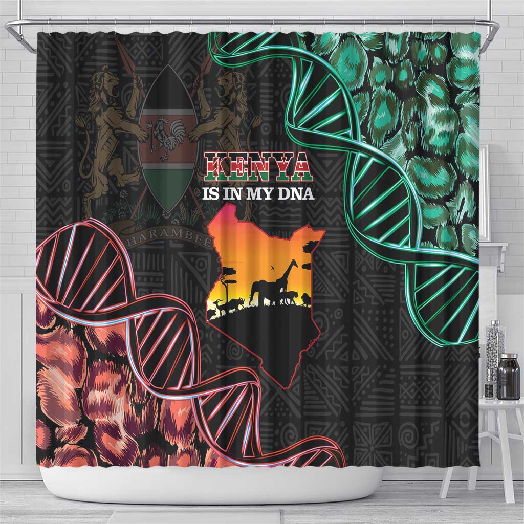 Kenya Is In My DNA Shower Curtain Kenyan Map Happy Jamhuri Day