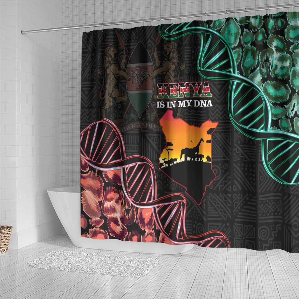 Kenya Is In My DNA Shower Curtain Kenyan Map Happy Jamhuri Day