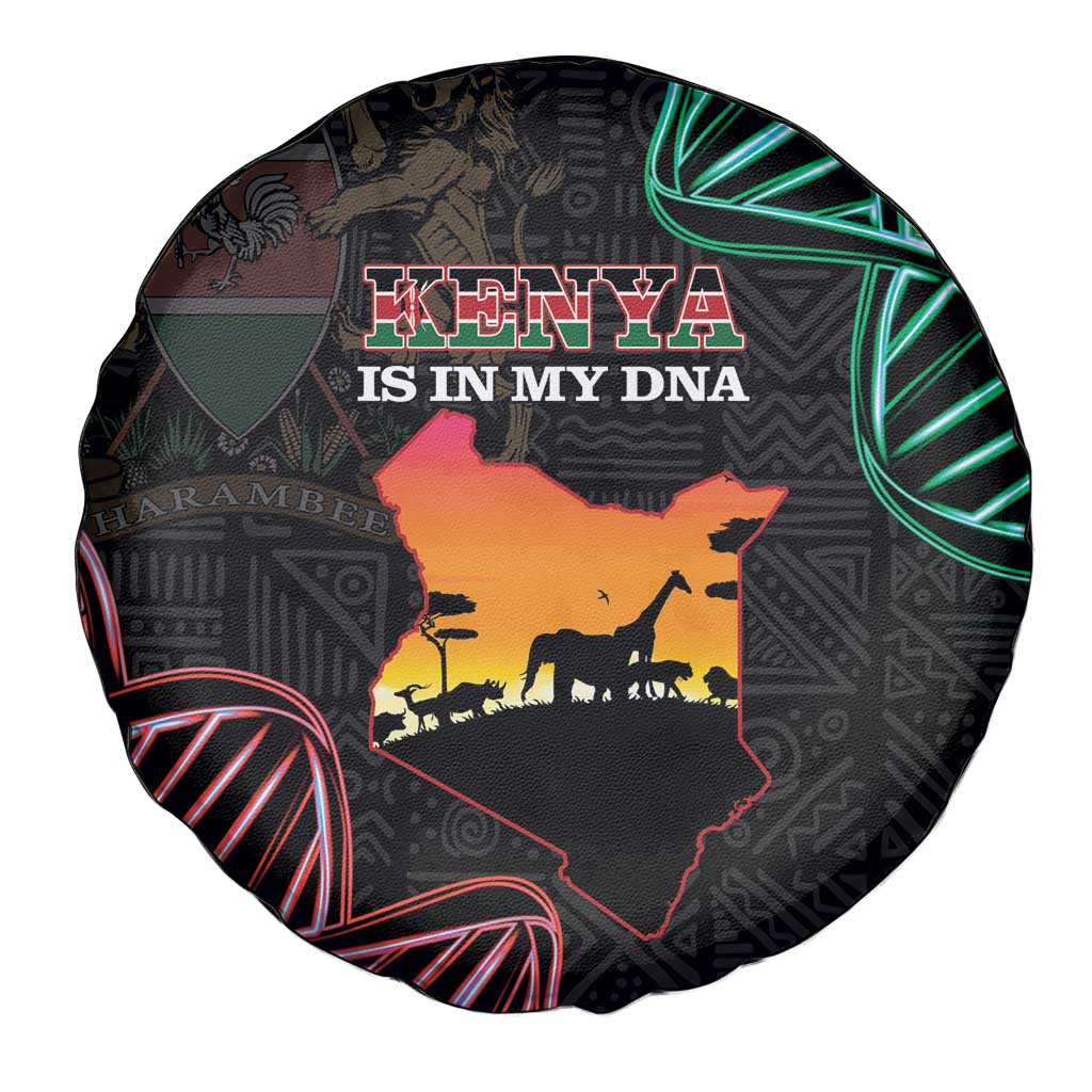 Kenya Is In My DNA Spare Tire Cover Kenyan Map Happy Jamhuri Day - Wonder Print Shop