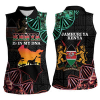 Kenya Is In My DNA Women Sleeveless Polo Shirt Kenyan Map Happy Jamhuri Day - Wonder Print Shop