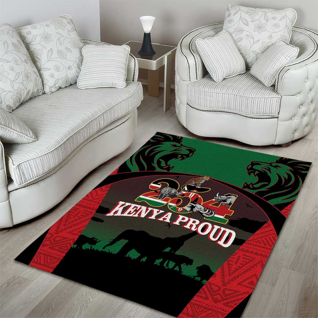 Proud Kenya 254 Area Rug Kenyan Safari Animals - Wonder Print Shop