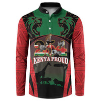 Proud Kenya 254 Button Sweatshirt Kenyan Safari Animals - Wonder Print Shop