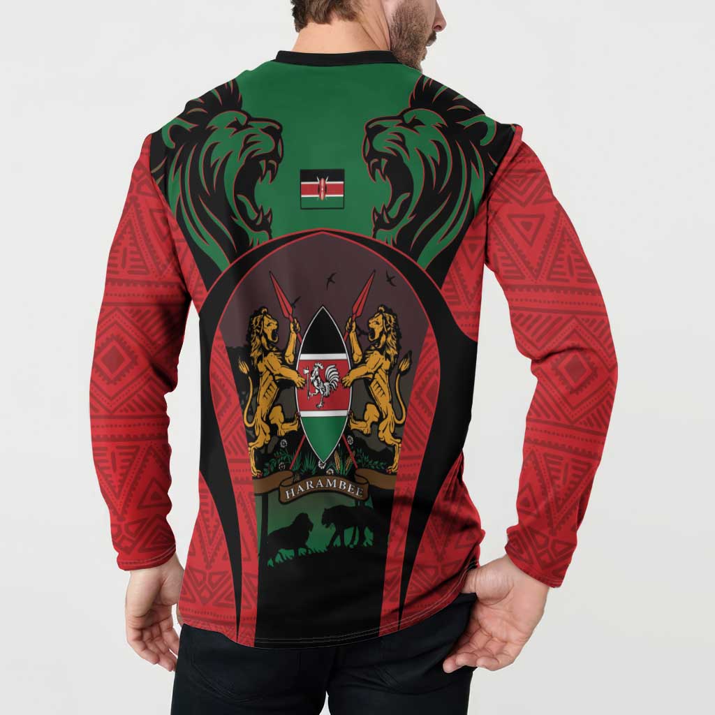 Proud Kenya 254 Button Sweatshirt Kenyan Safari Animals - Wonder Print Shop