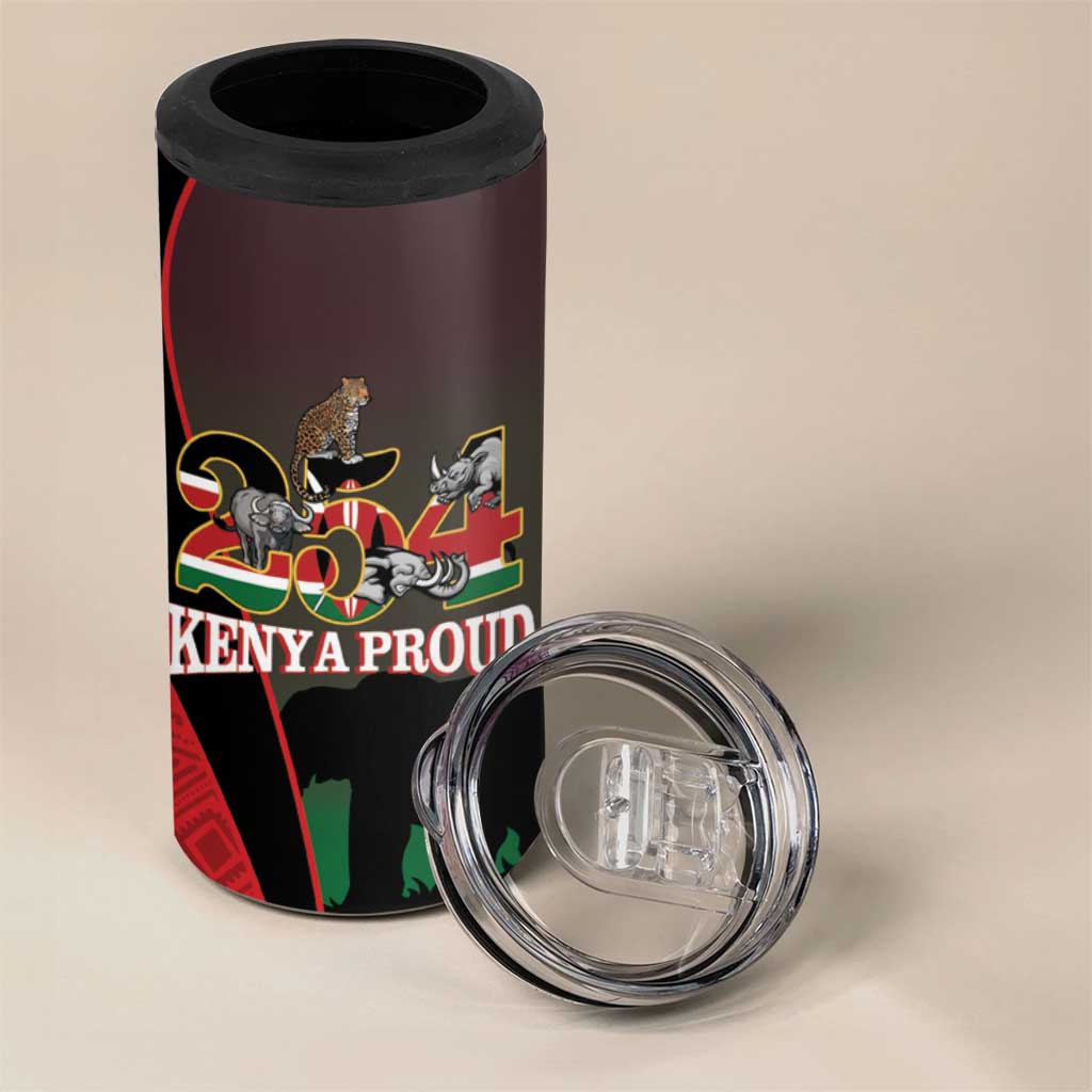 Proud Kenya 254 4 in 1 Can Cooler Tumbler Kenyan Safari Animals - Wonder Print Shop