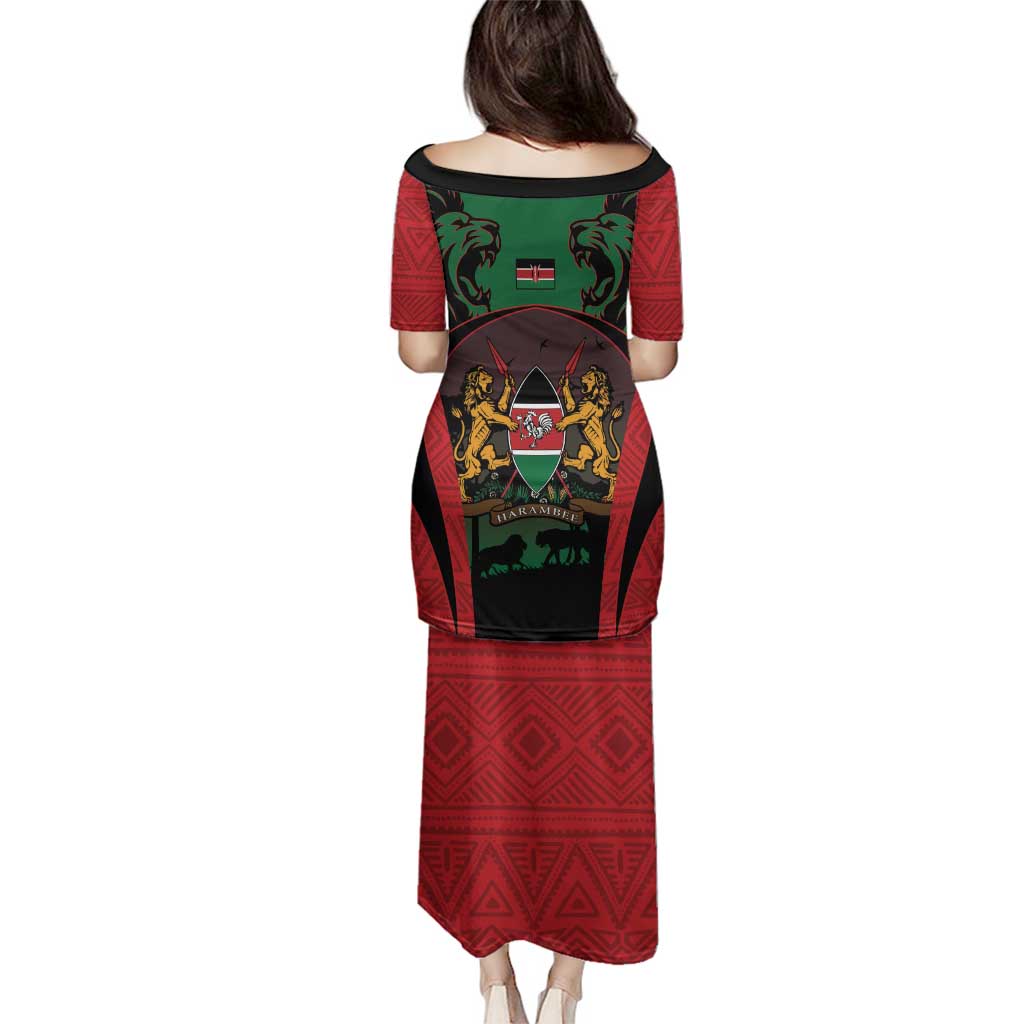 Proud Kenya 254 Family Matching Puletasi and Hawaiian Shirt Kenyan Safari Animals - Wonder Print Shop