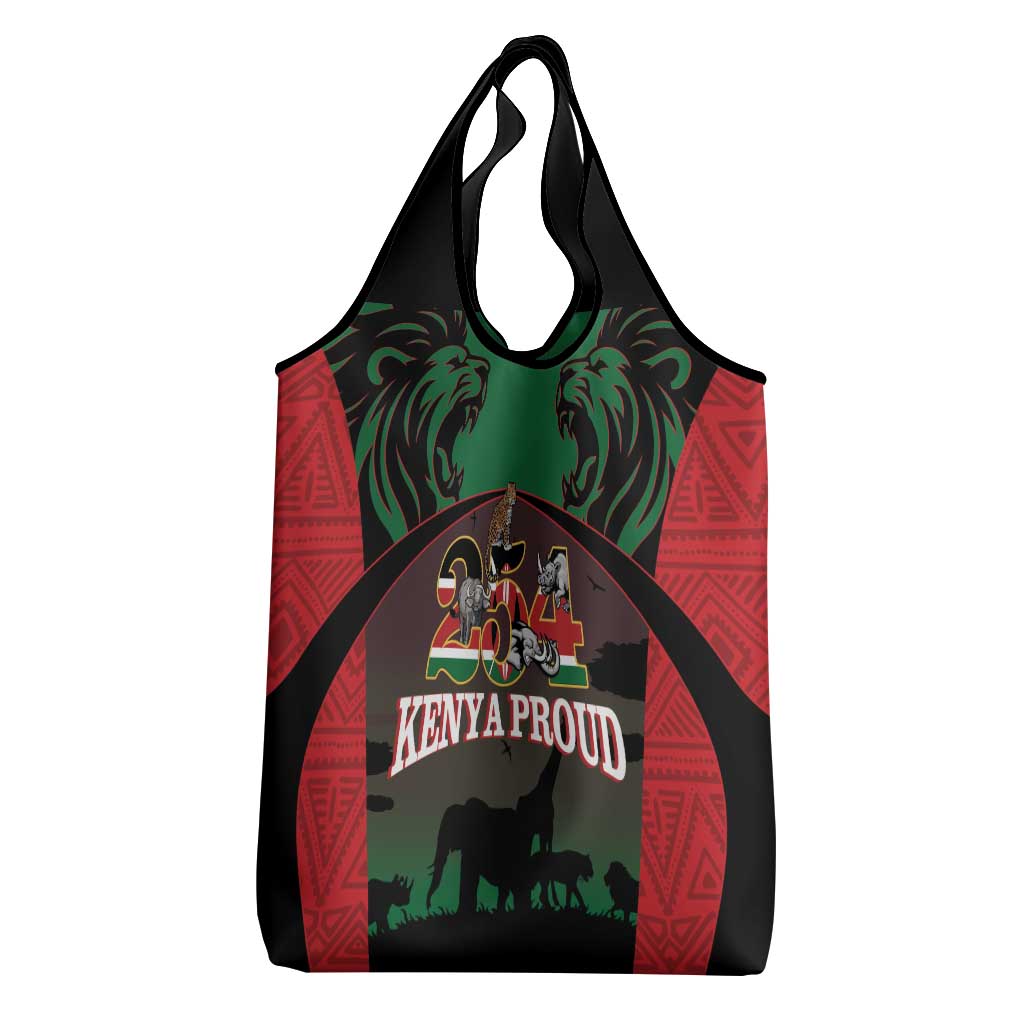 Proud Kenya 254 Grocery Bag Kenyan Safari Animals