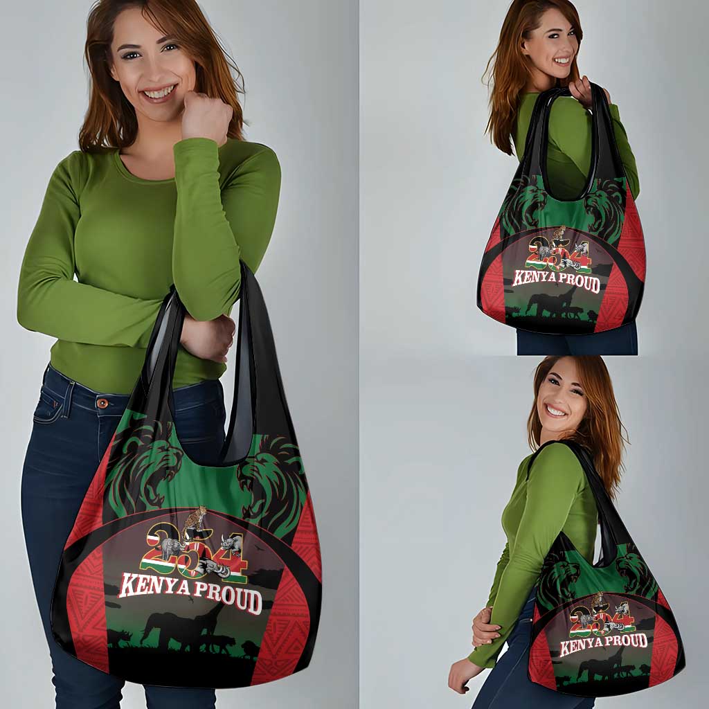 Proud Kenya 254 Grocery Bag Kenyan Safari Animals