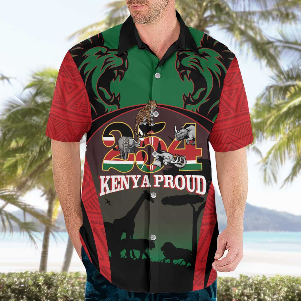 Proud Kenya 254 Hawaiian Shirt Kenyan Safari Animals - Wonder Print Shop