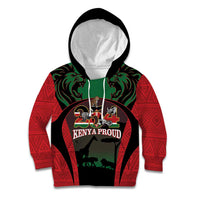 Proud Kenya 254 Kid Hoodie Kenyan Safari Animals - Wonder Print Shop