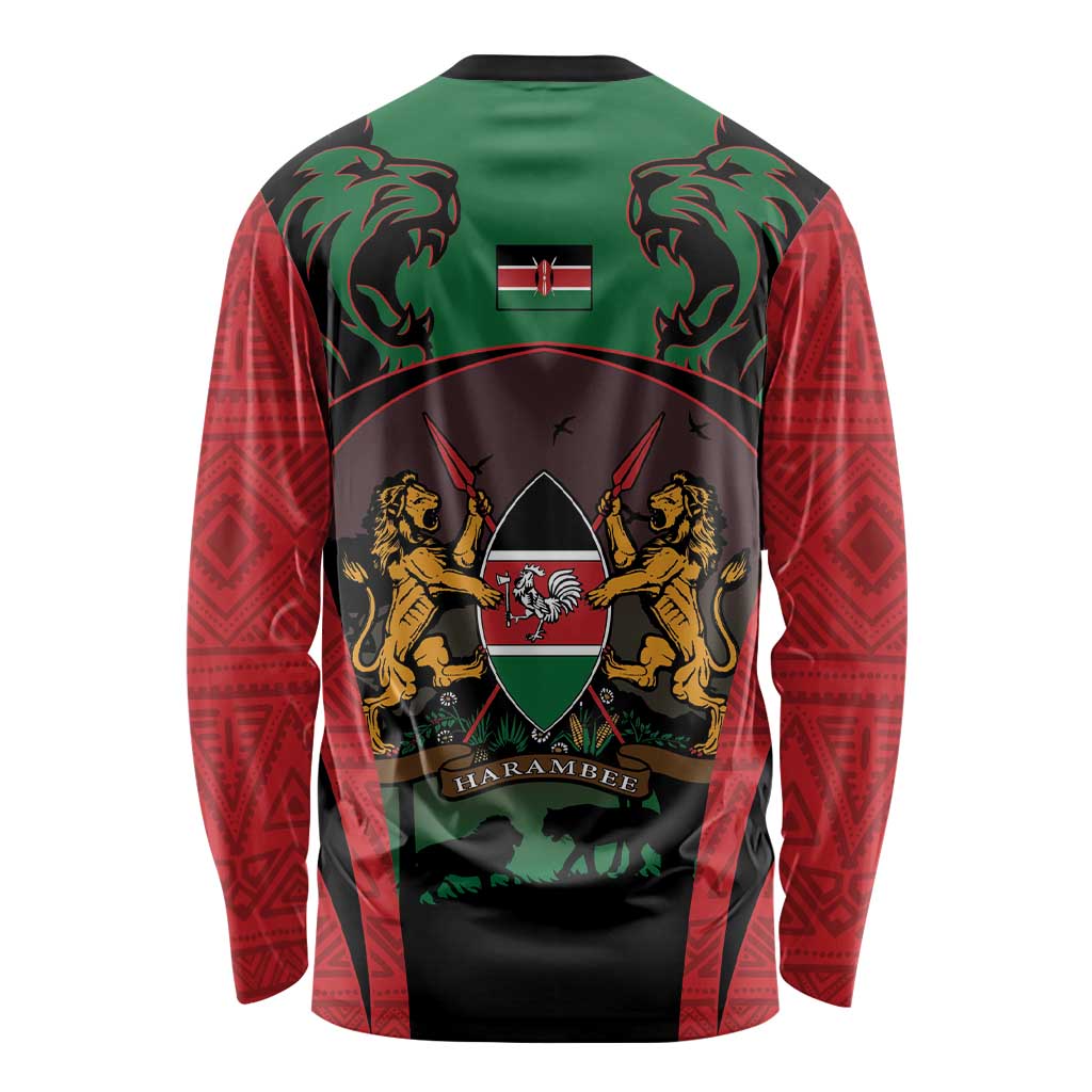 Proud Kenya 254 Long Sleeve Shirt Kenyan Safari Animals - Wonder Print Shop