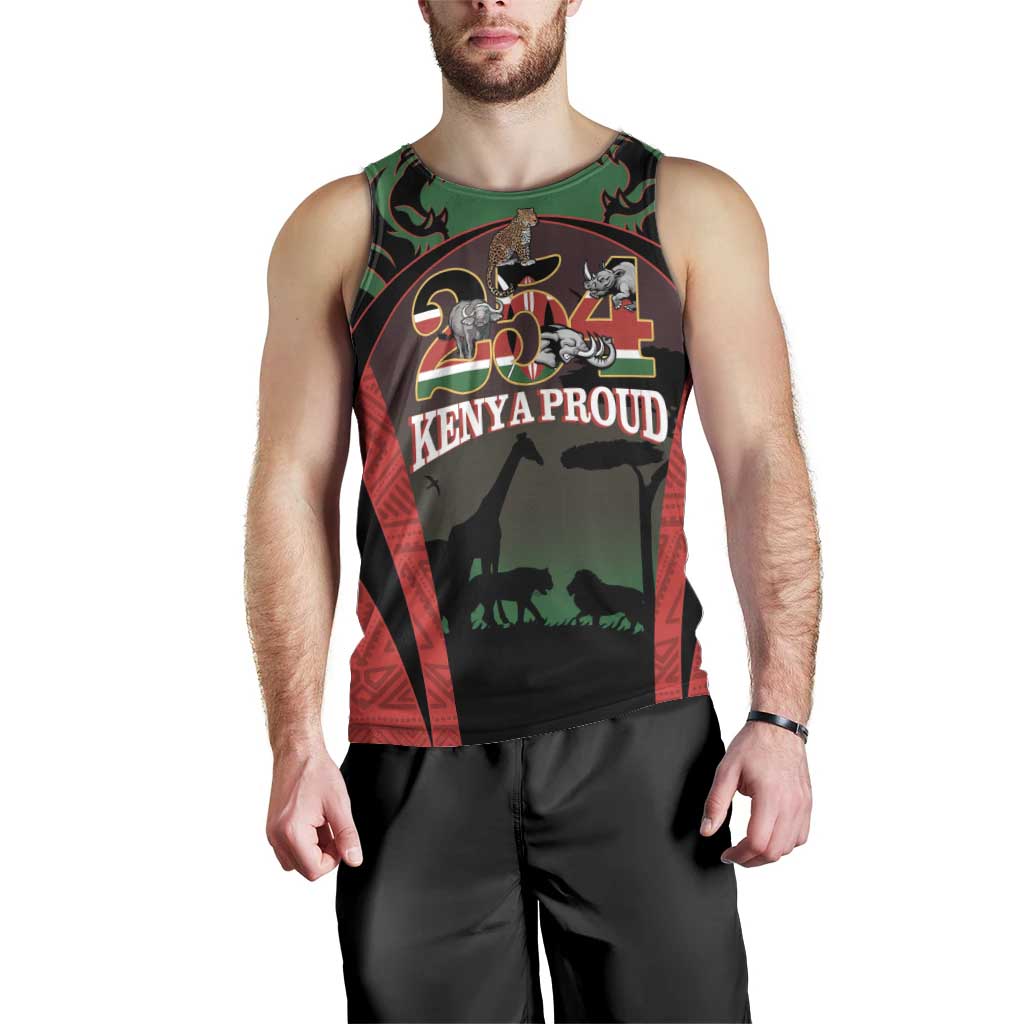 Proud Kenya 254 Men Tank Top Kenyan Safari Animals - Wonder Print Shop