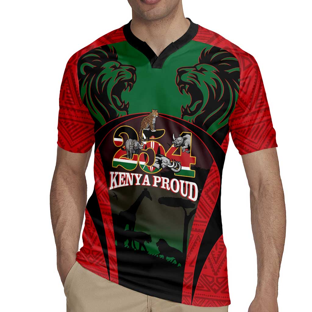 Proud Kenya 254 Rugby Jersey Kenyan Safari Animals - Wonder Print Shop
