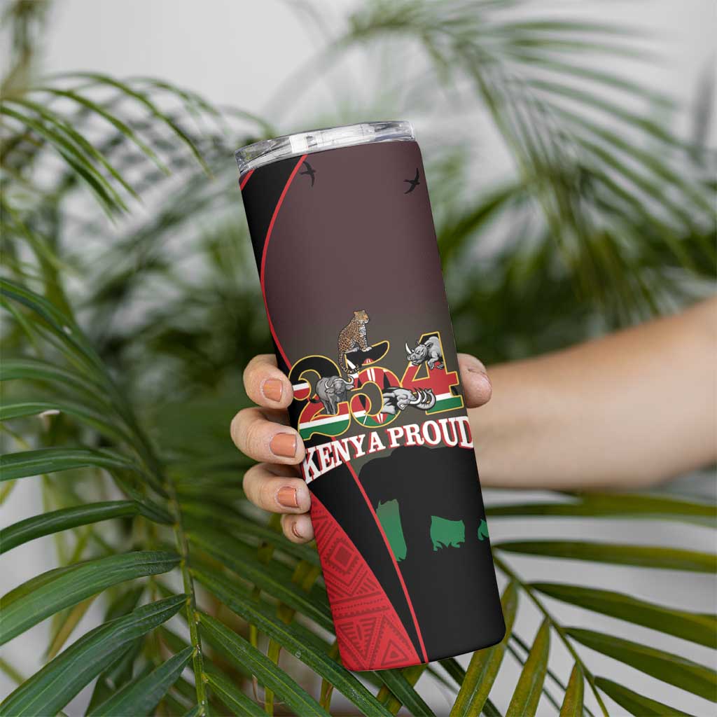Proud Kenya 254 Skinny Tumbler Kenyan Safari Animals - Wonder Print Shop