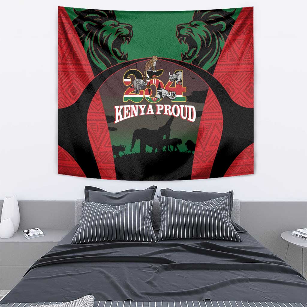 Proud Kenya 254 Tapestry Kenyan Safari Animals - Wonder Print Shop
