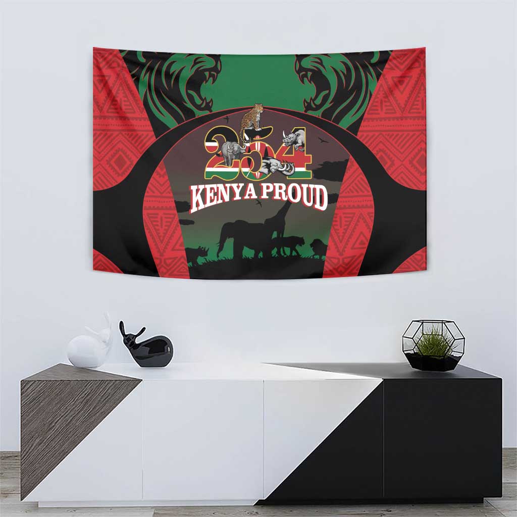 Proud Kenya 254 Tapestry Kenyan Safari Animals - Wonder Print Shop