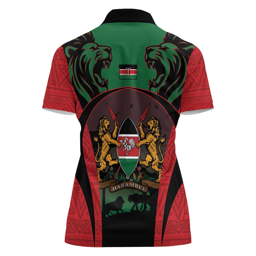 Proud Kenya 254 Women Polo Shirt Kenyan Safari Animals - Wonder Print Shop